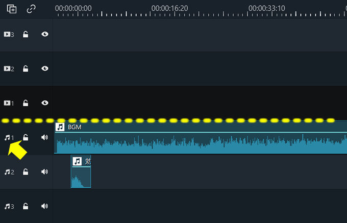 Filmora(フィモーラ)でBGMや効果音などの音源を挿入する方法②